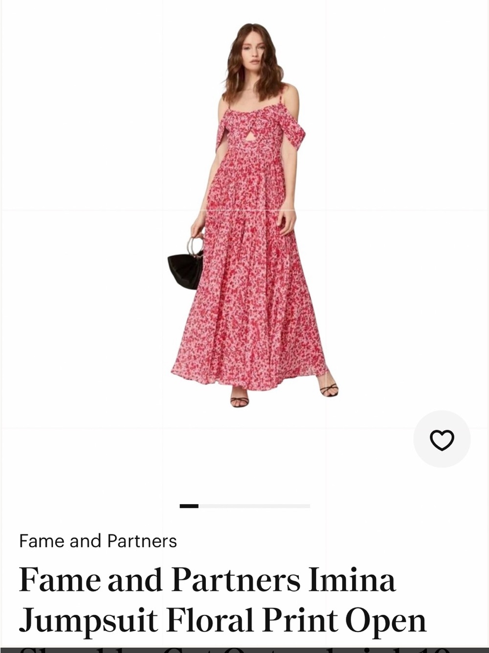 Fame and Partners Red-Pink Floral Maxi Dress